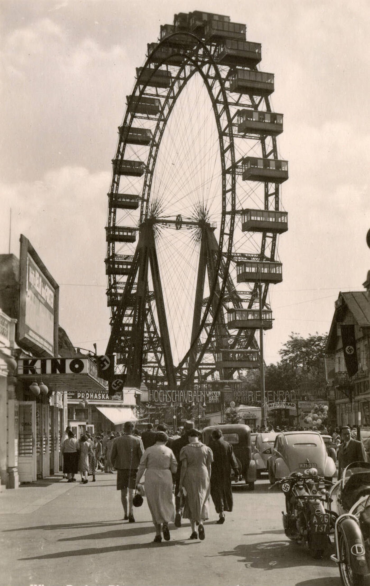 Ferris wheel in Vienna, Austria, 1930s.