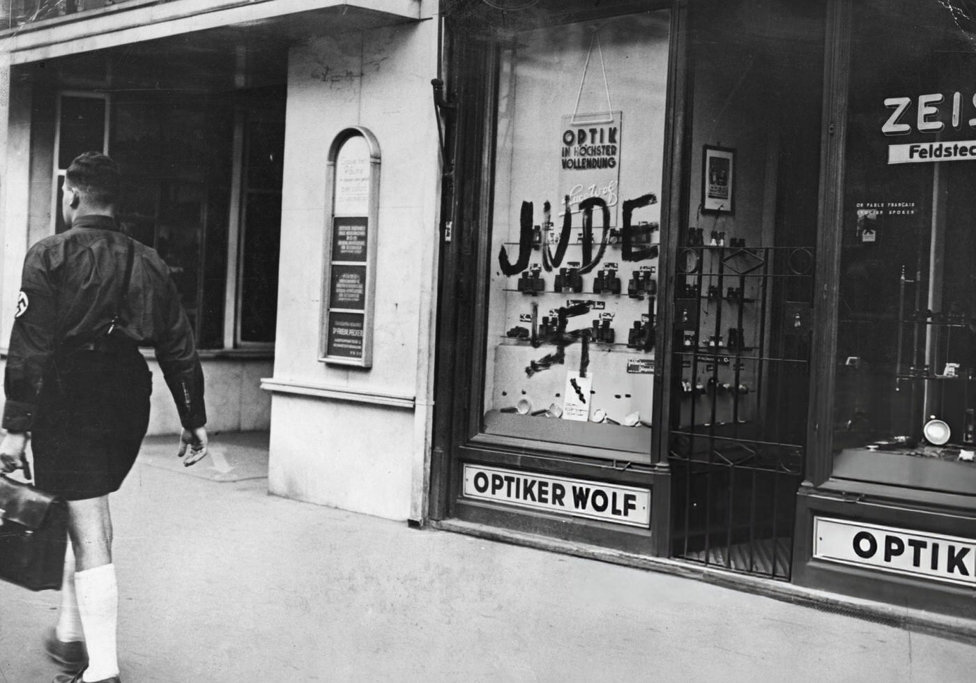 A Jewish shop in Vienna closed by the Nazis, 1939.
