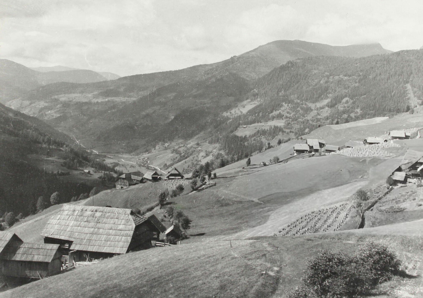 Rural wooden architecture in Carinthia, Austria, 1930s.