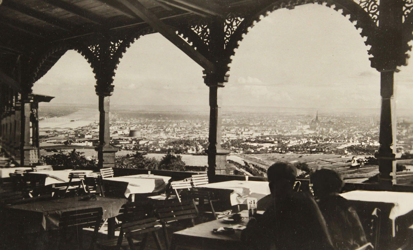 View from a Kahlenberg restaurant onto Vienna, 1930s.
