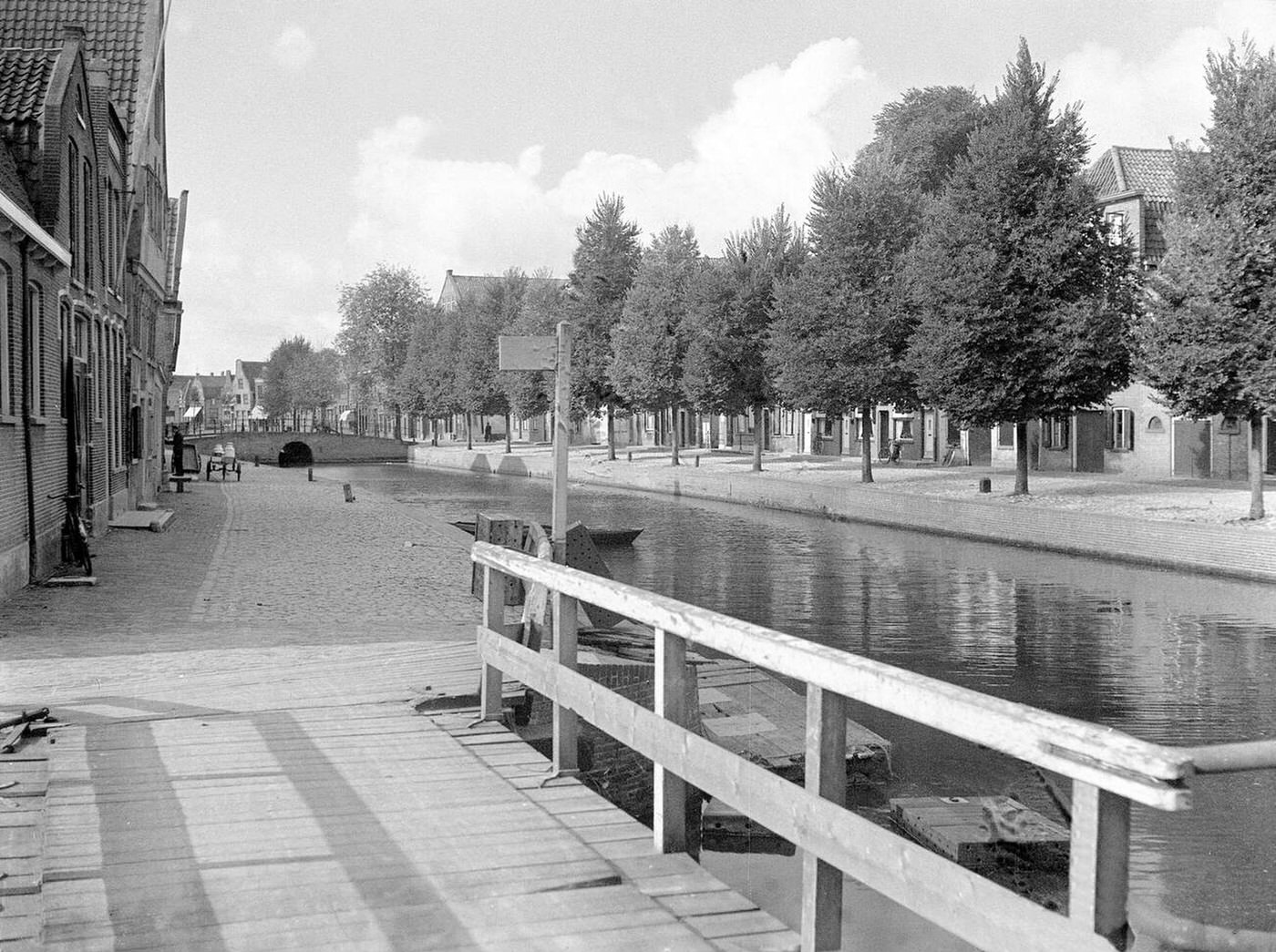 Canals, boats and streets in Holland.
