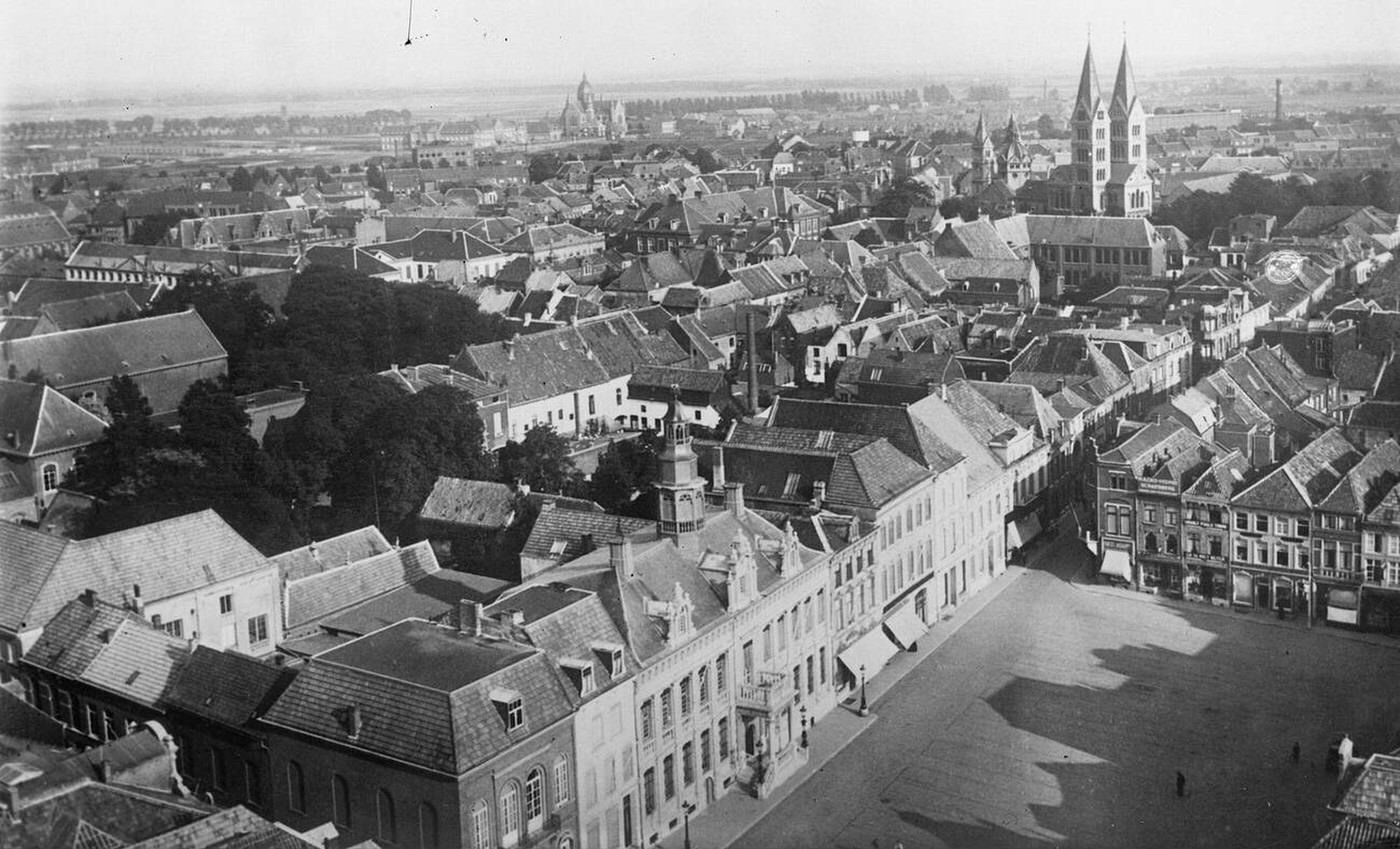 A view of Roermond, a cloth manufacturing town on the river Maas, Limburg, Holland, 1932.