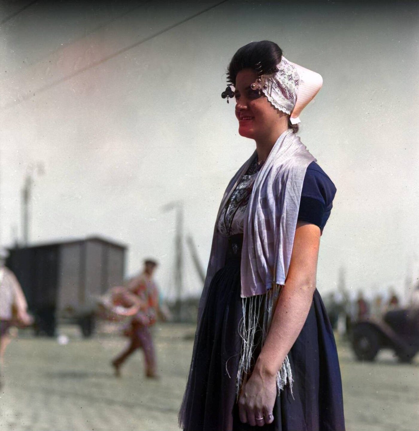 A Dutch girl in traditional costume, 1930s.