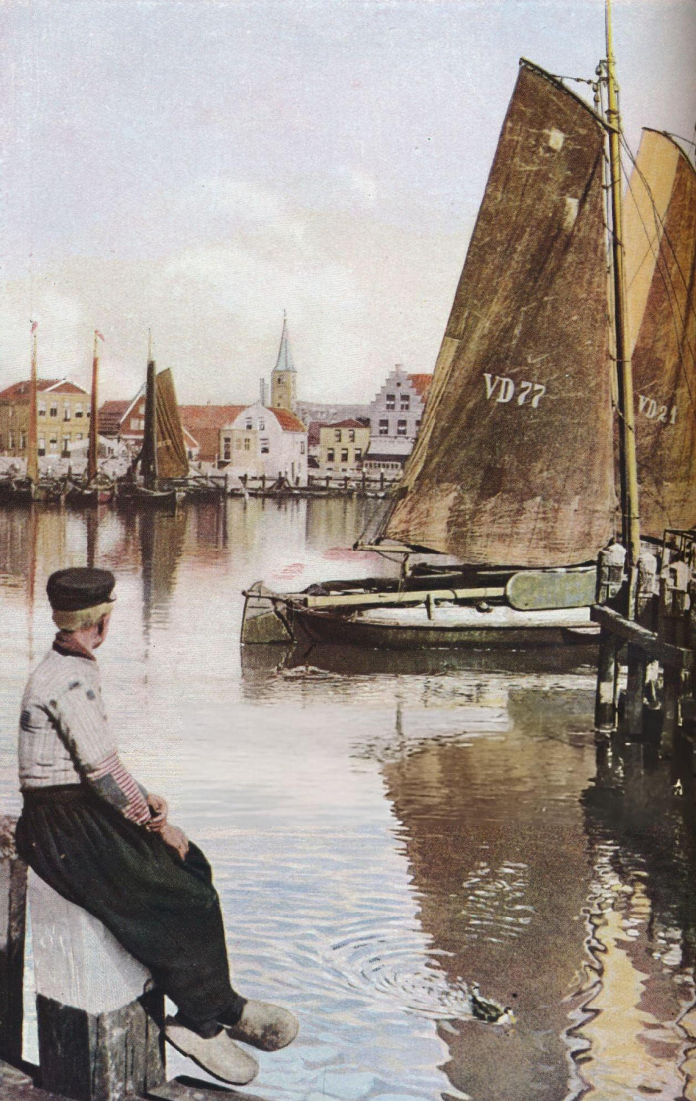 Volendam, a thriving but conservative Dutch fishing community on the Zuiderzee, Holland, 1930s.