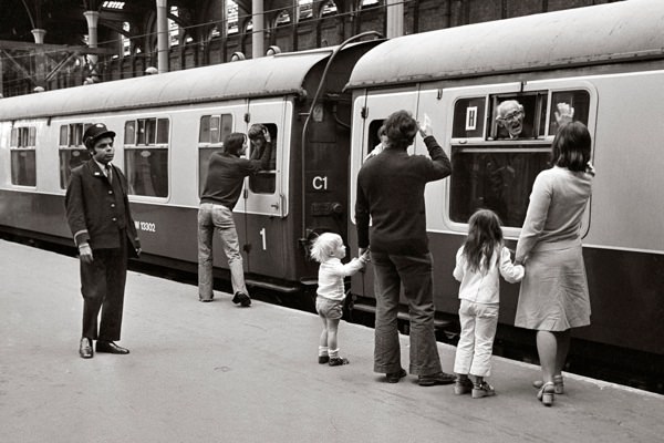 Train departing Liverpool St Station