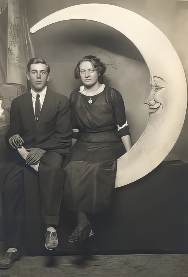 Before Space Travel: Studio Paper Moon Photographs from the Early 1900s