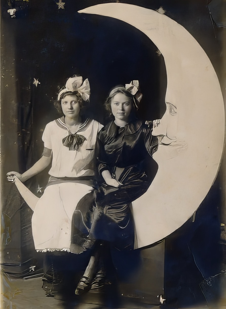 Before Space Travel: Studio Paper Moon Photographs from the Early 1900s