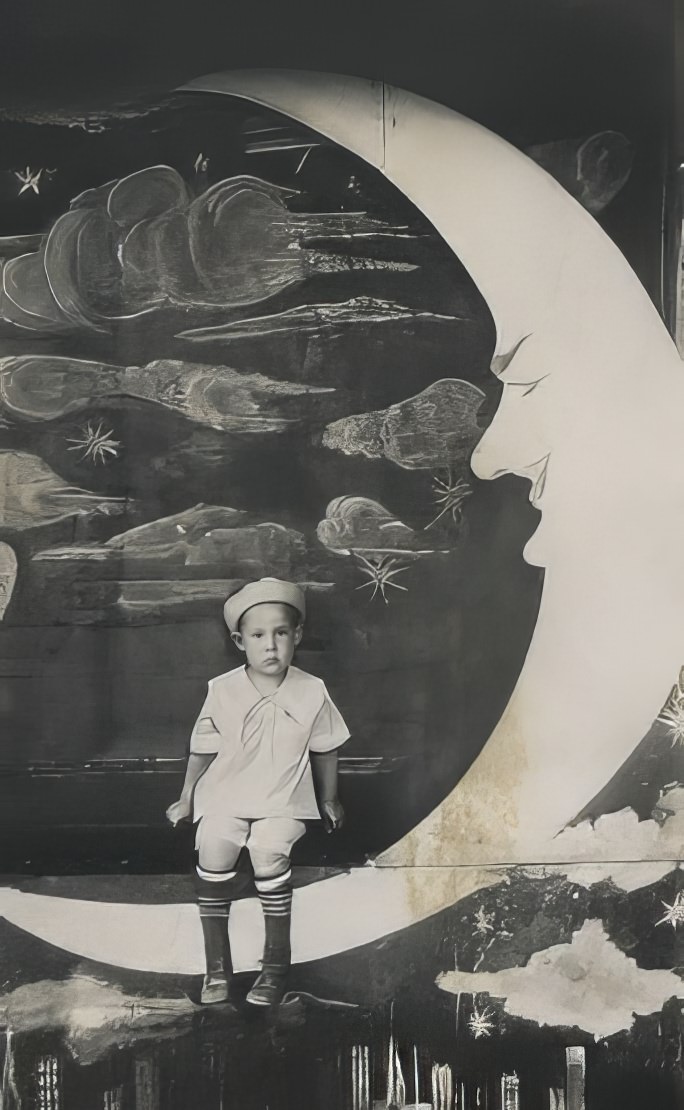 Before Space Travel: Studio Paper Moon Photographs from the Early 1900s