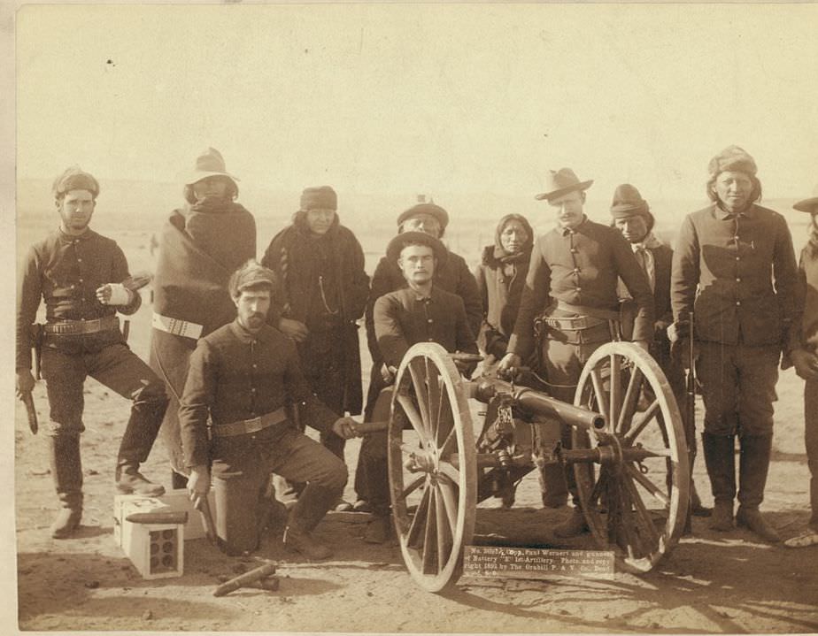Copr. Paul Weinert and gunners of Battery "E" 1st Artillery, 1891.