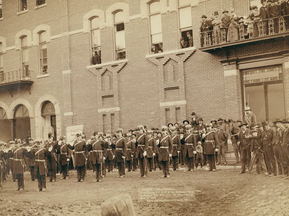 Deadwood: Grand Lodge I.O.O.F. of the Dakotas after the Grand Parade, 1890.