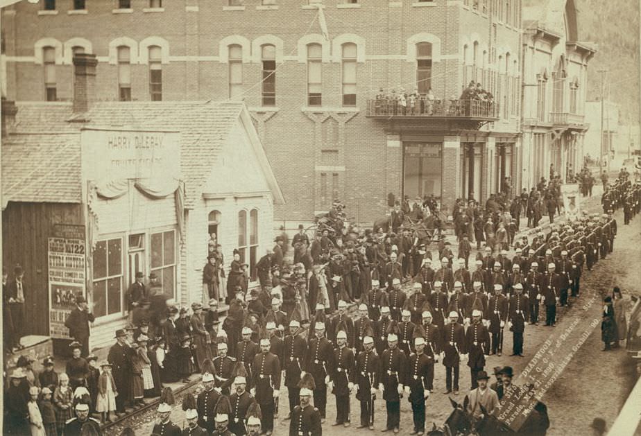 Deadwood: Grand Lodge I.O.O.F. of Dakotas Street Parade, 1890.