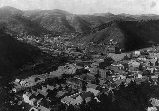 No. 1973. Part of Deadwood Dakota from Forest Hill, 1890.