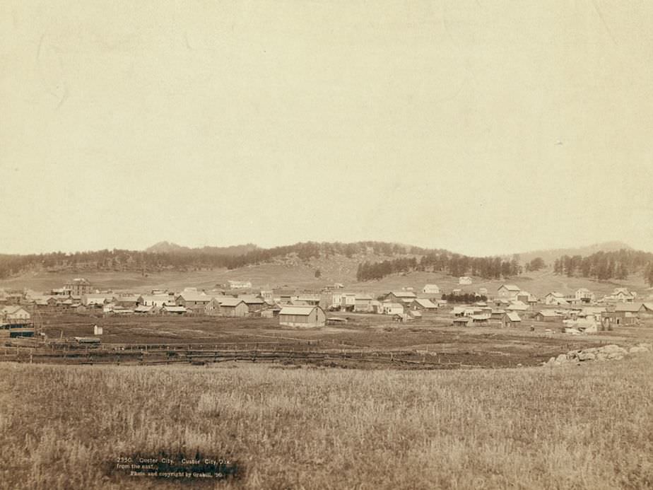 Custer City, Dakota from the east, 1890.