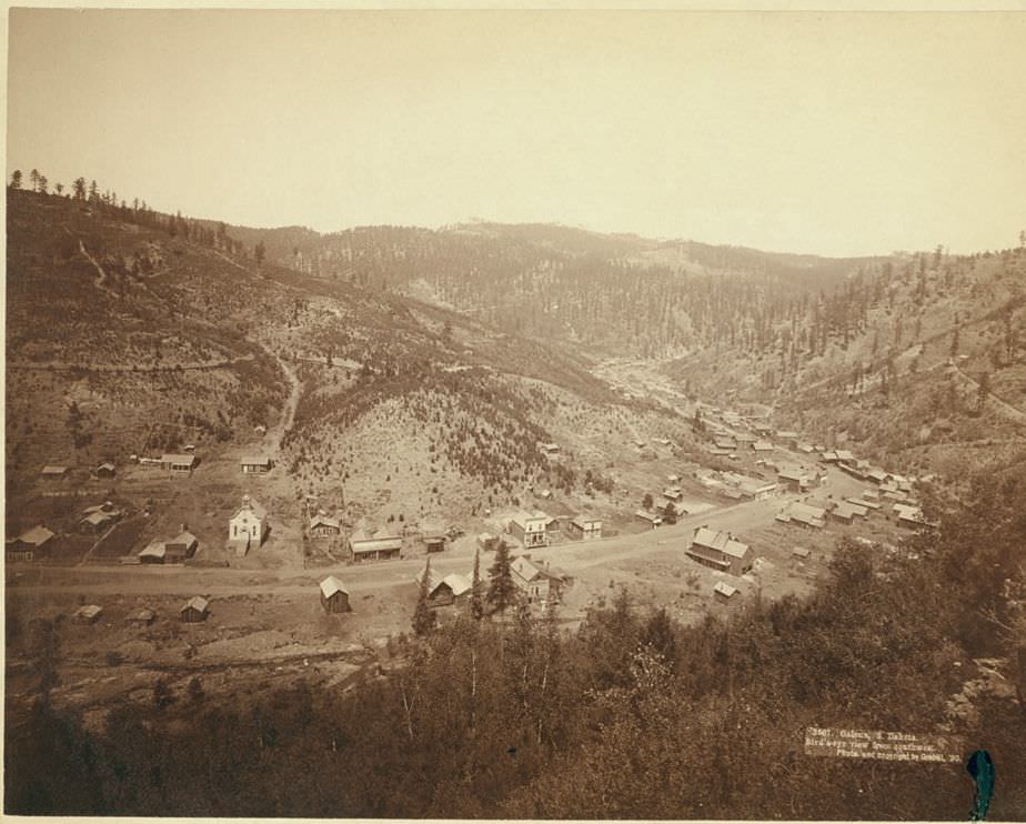 Galena, South Dakota bird's-eye view from southwest, 1890.
