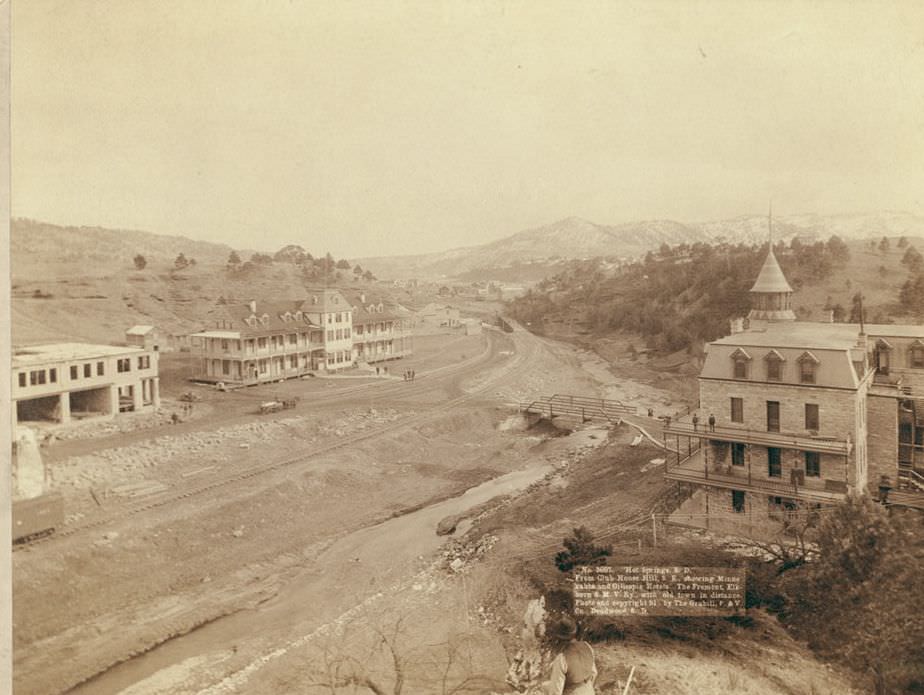 Hot Springs, South Dakota from Club House Hill, 1891.