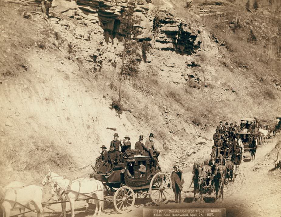 Omaha Board of Trade in Mountains near Deadwood, 1889.