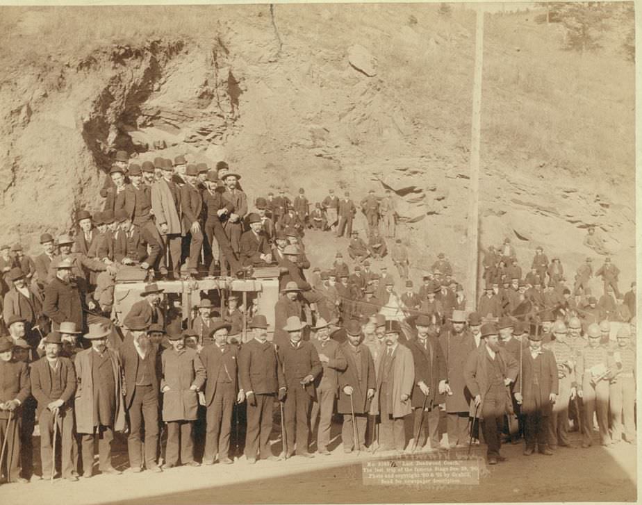 Last trip of the famous Deadwood Coach, 1890.