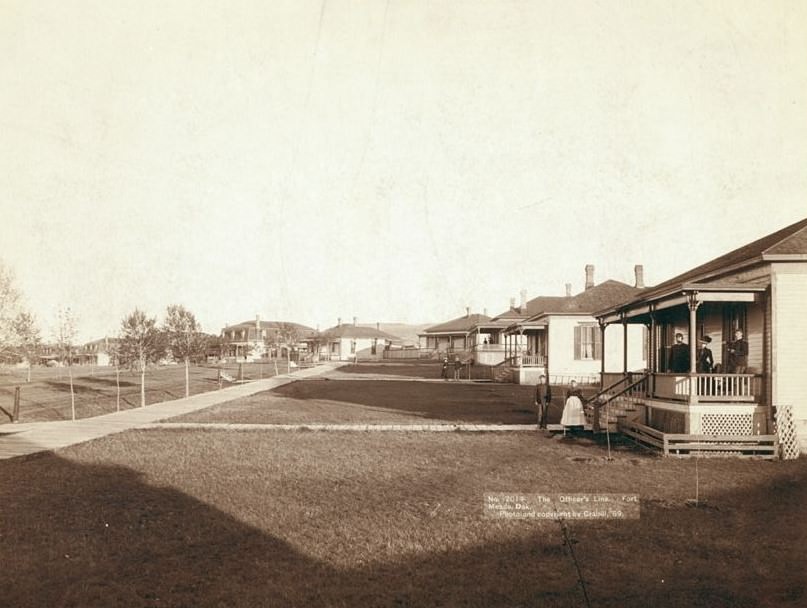 The Officers' Line, Fort Meade, Dakota, 1889.