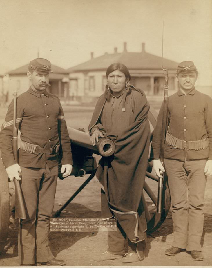 Tasunka, (alias Plenty Horses), the slayer of Lieut. Casey, near Pine Ridge, South Dakota, 1891.