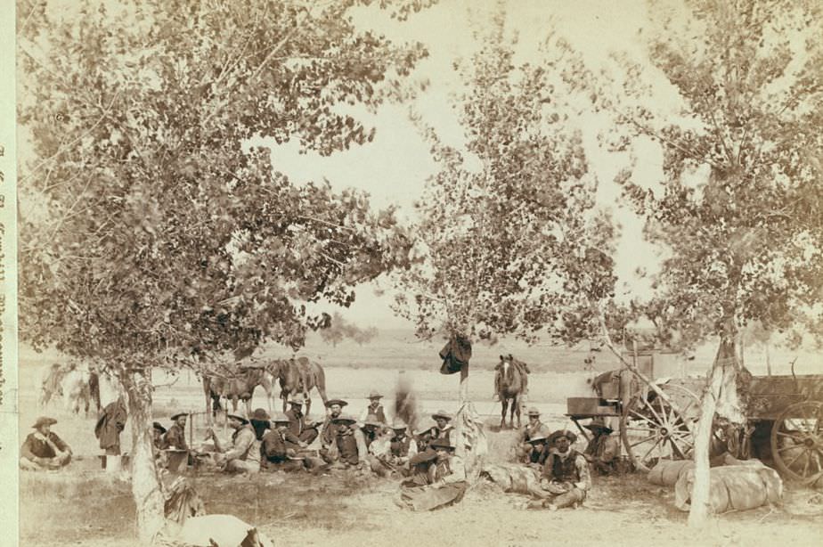 Dinner scene, 1890s.
