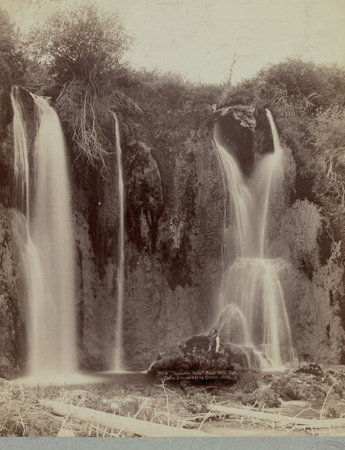 Spearfish Falls, Black Hills, Dakota, 1889.