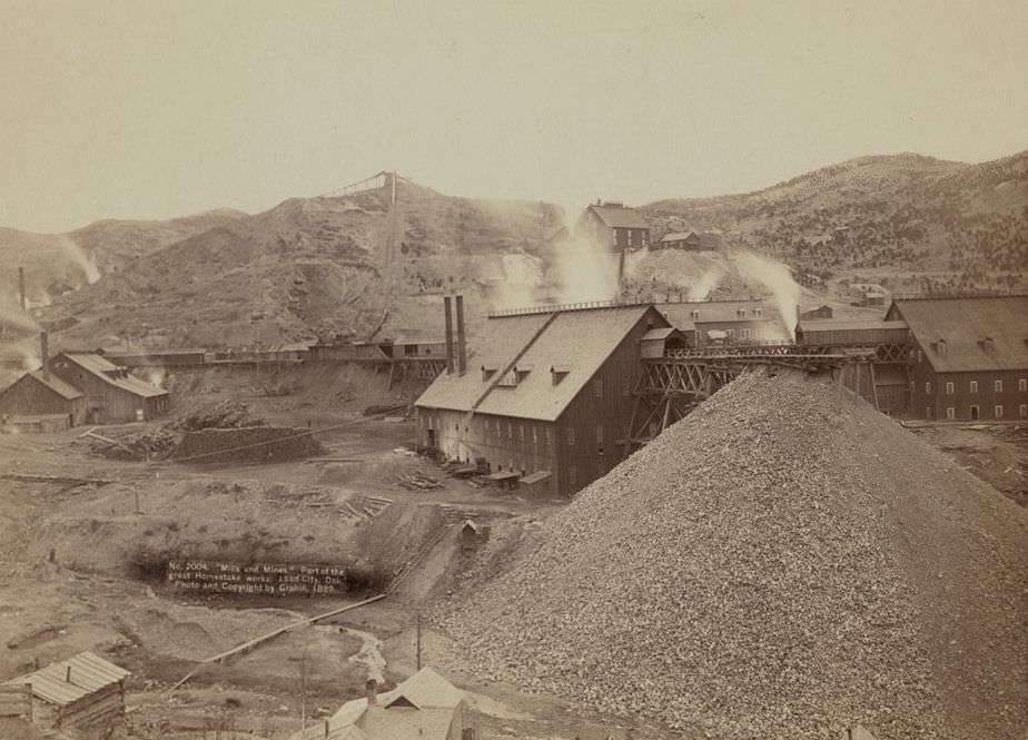 Part of the great Homestake works, Lead City, Dakota, 1889.