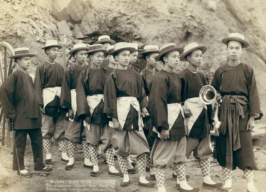 The champion Chinese Hose Team of America at Deadwood, Dakota, 1888.