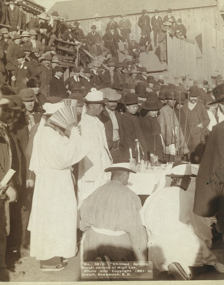 Chinese burial service of High Lee, 1891.