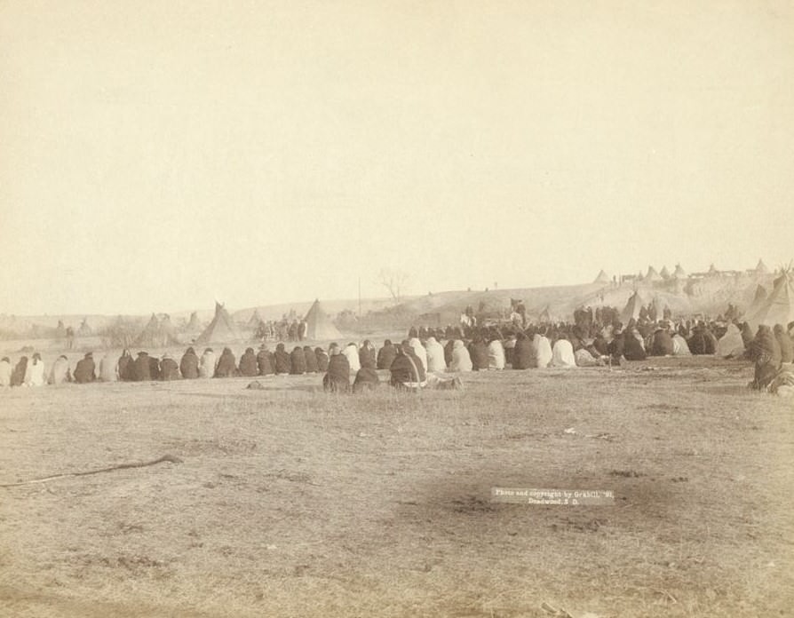 Indian Council in Hostile Camp, 1891.