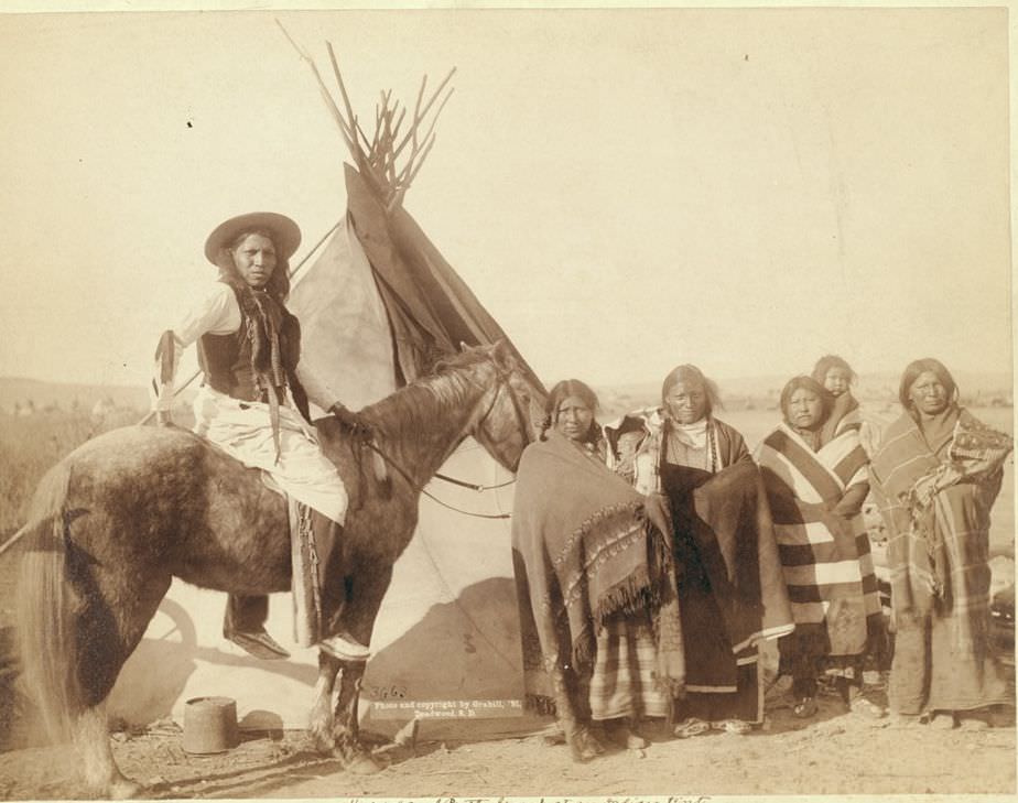 A group at an Indian tent, 1891.