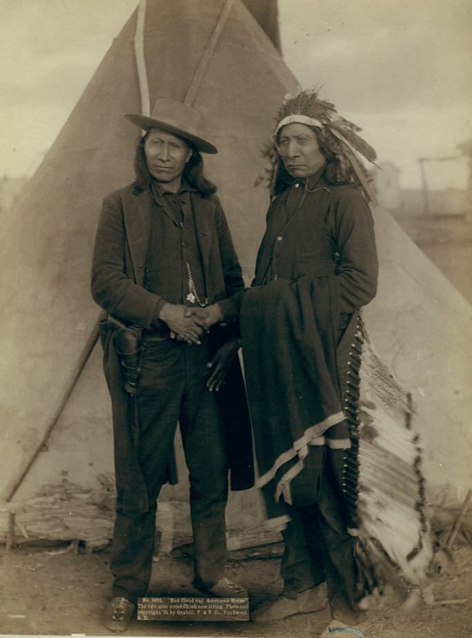 Red Cloud and American Horse, two noted chiefs, 1891.