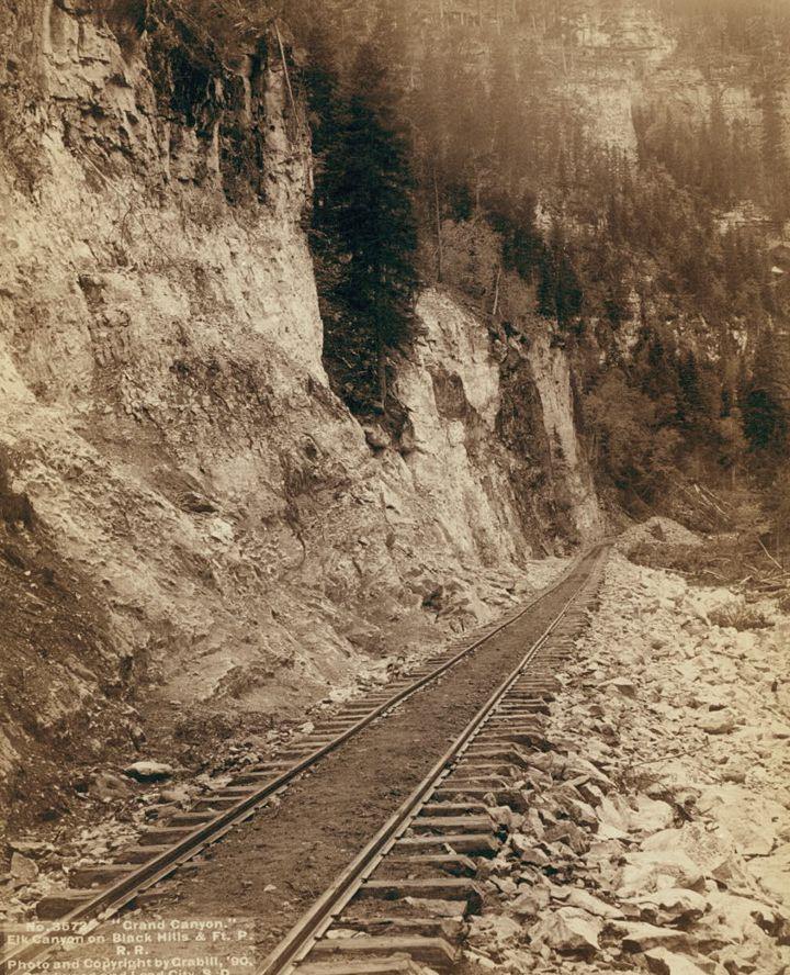 Grand Canyon, Elk Canyon on Black Hills and Ft. P. Railroad, 1890.