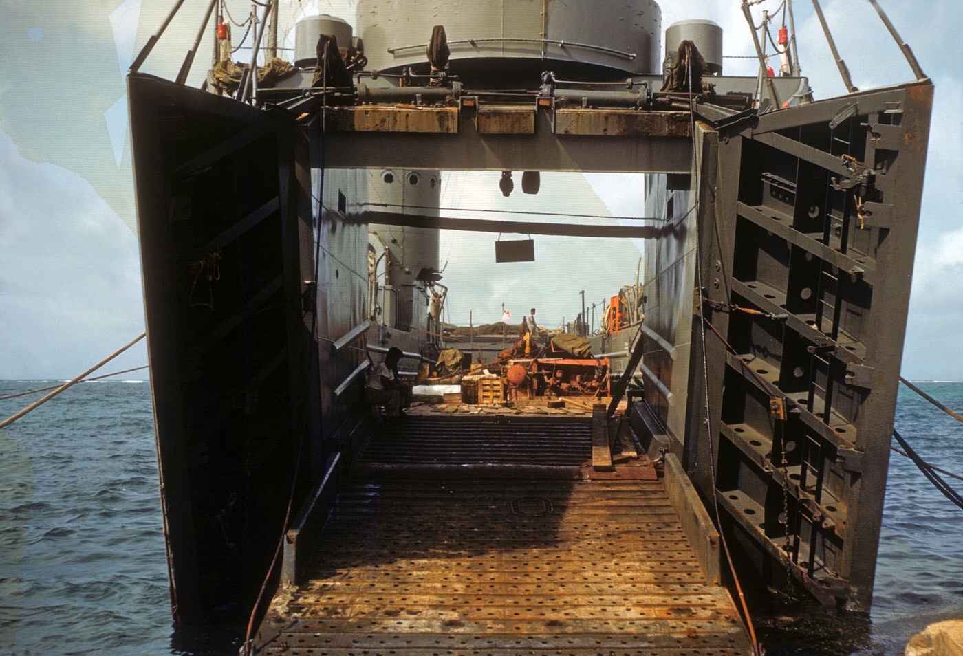 LSM-462, ride to Kume and Okinawa, 1954