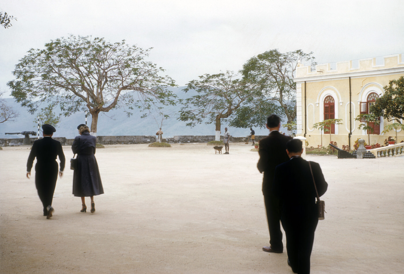 Macau, Portuguese garrison, old fort, 1953