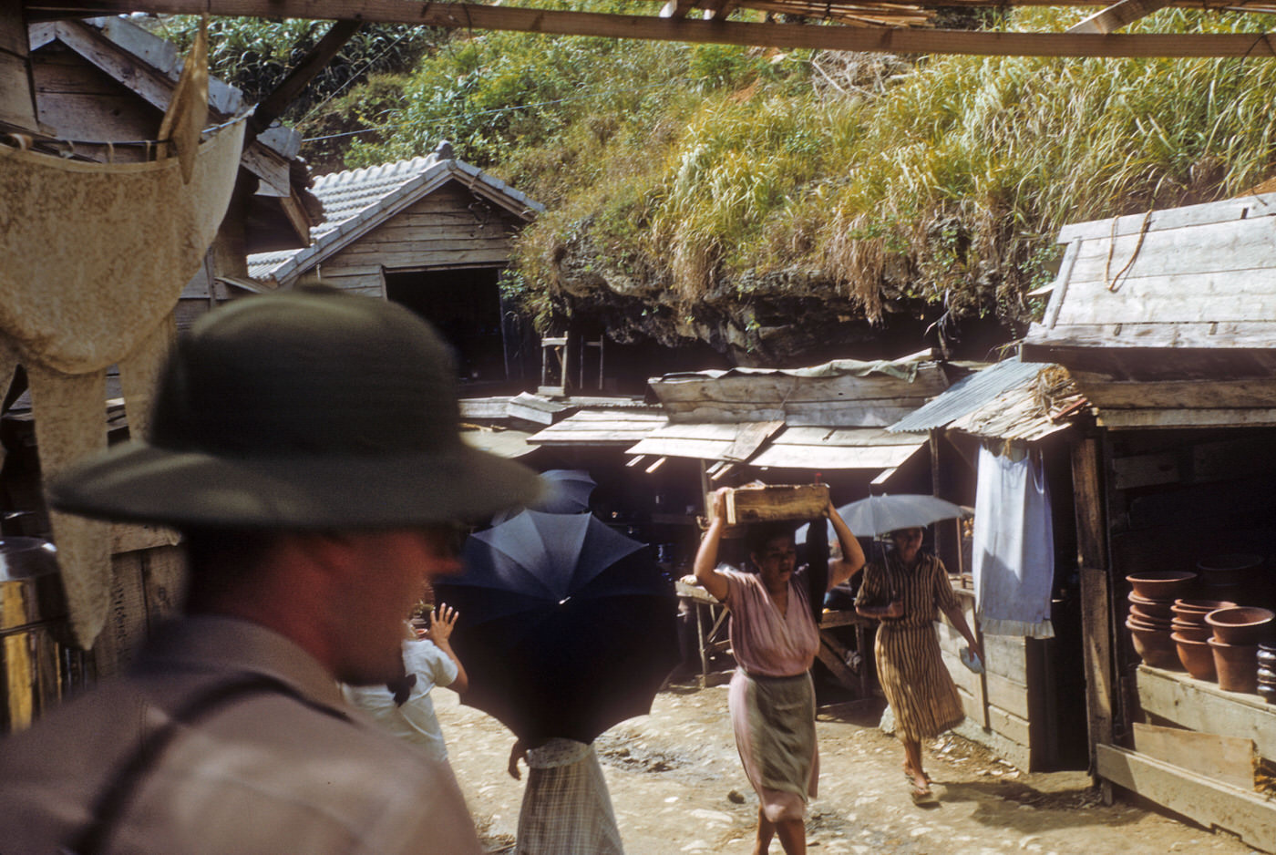Mamasan with package on head, 1953