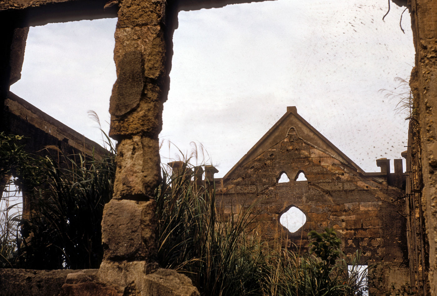 War-torn church, 1954