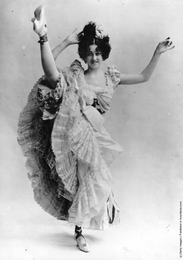 A Parisian can-can dancer, 1895.