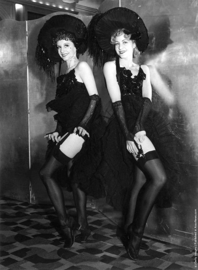 Two Can-Can dancers, 1930.