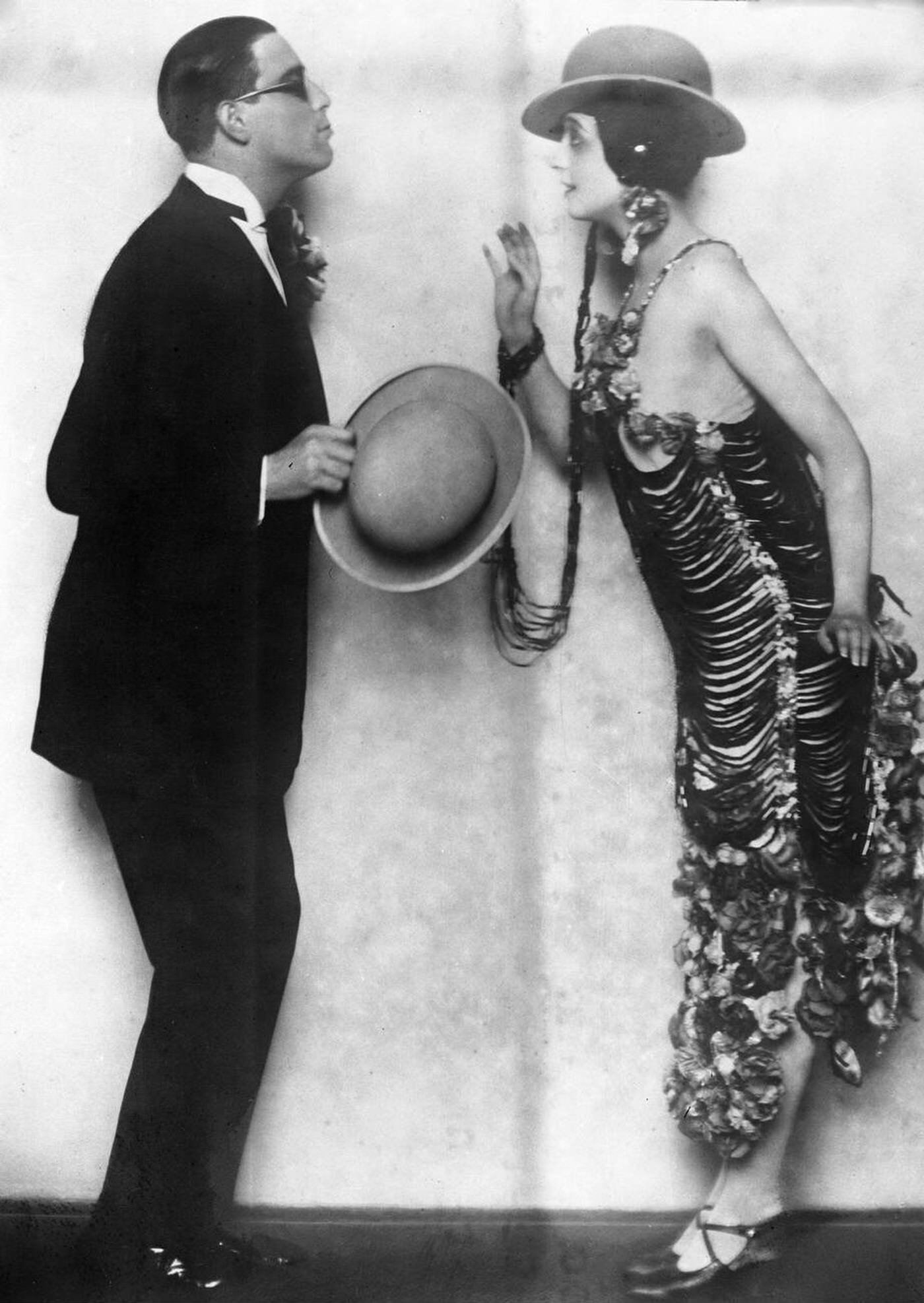 M Roberts and Mlle Maria Ley, Austria's greatest cabaret artistes, 1925.
