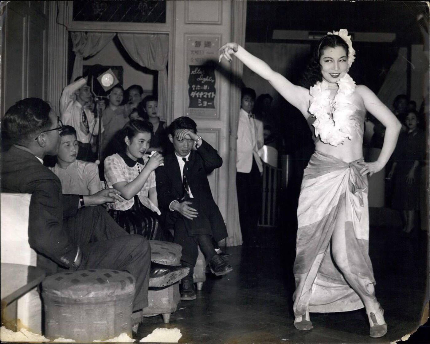 Tokyo nightclub cabaret, 1955.