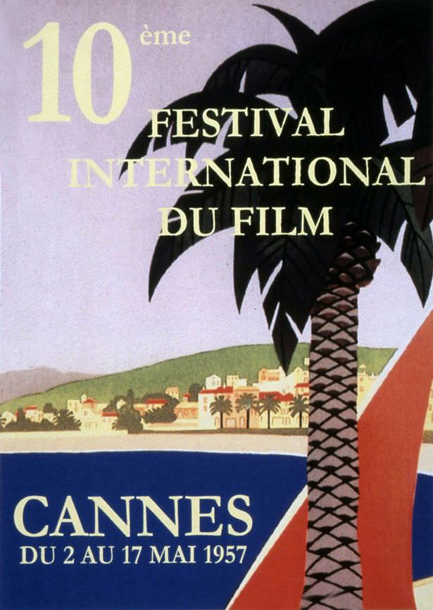 1957: This looks like somewhere we might actually want to go. For an all-inclusive holiday. In no way does this poster say anything about the festival. It actually looks like a stamp.