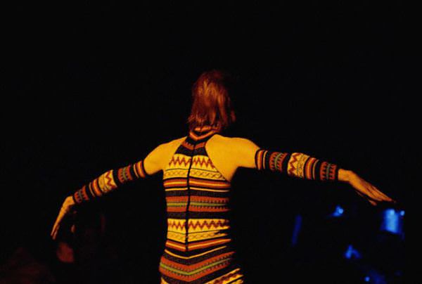 David Bowie performing as Ziggy Stardust, 1970s.