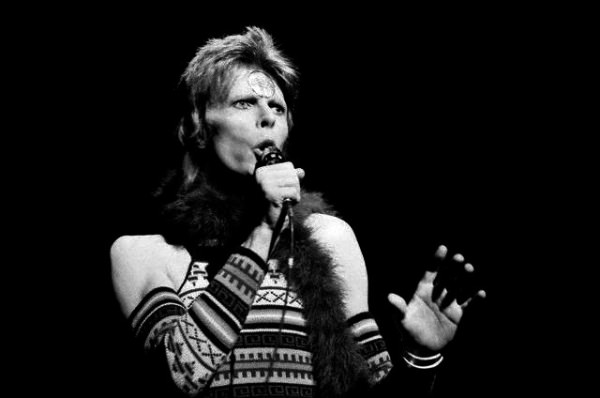 David Bowie (Ziggy Stardust) at Radio City Music Hall, New York, 1973.