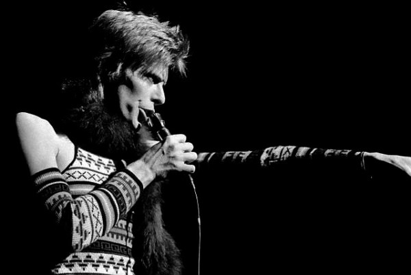 David Bowie (Ziggy Stardust) at Radio City Music Hall, New York, 1973.