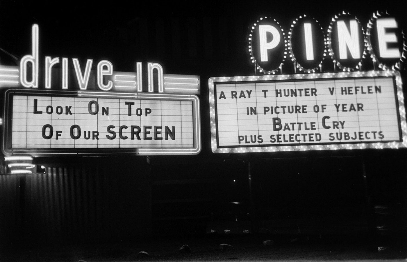 Drive-in theater, Connecticut, 1955