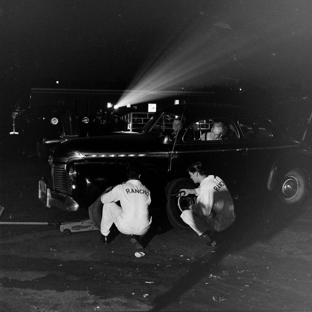 Drive-in theater, San Francisco, 1948