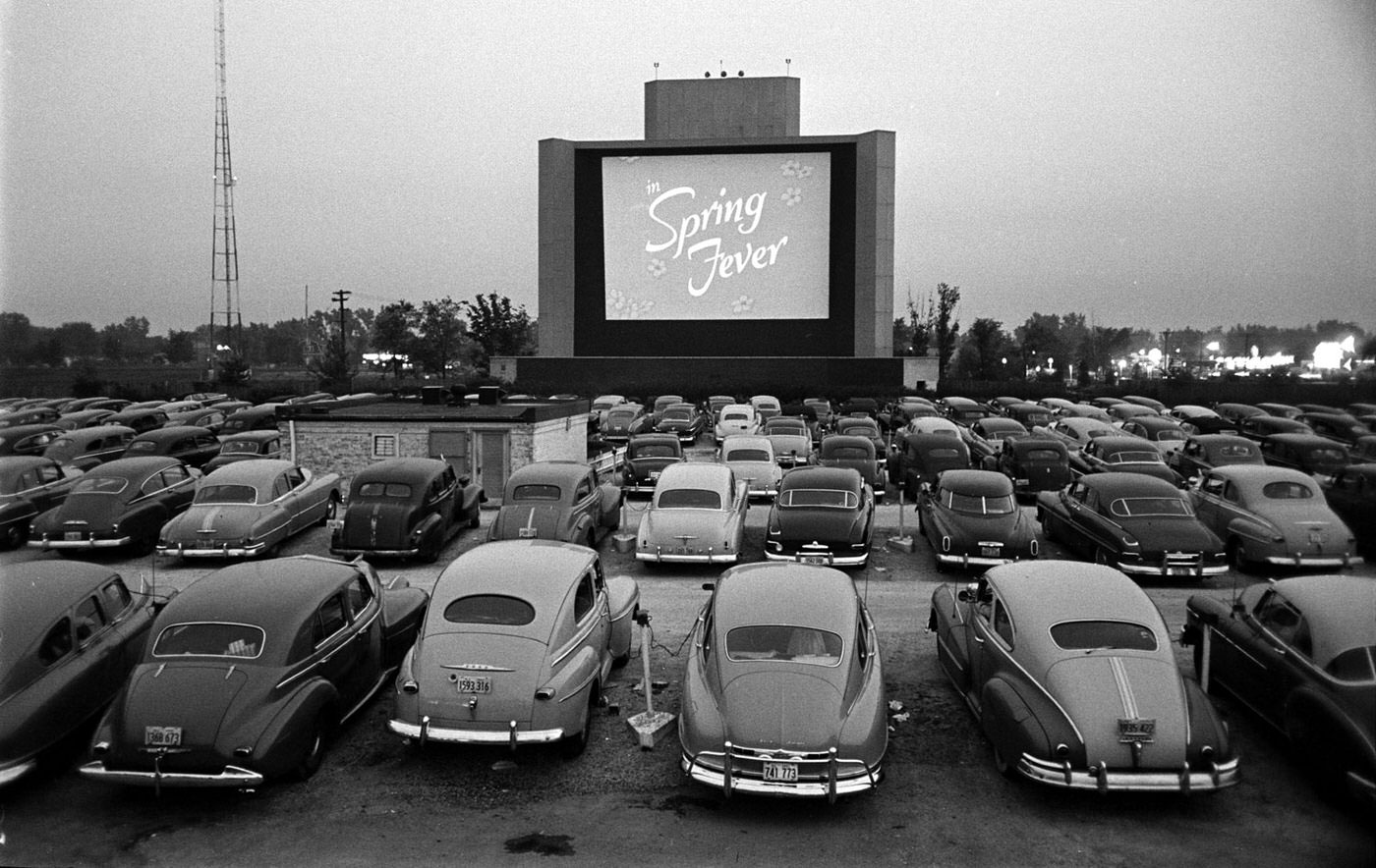 Drive-in theater, Chicago, 1951