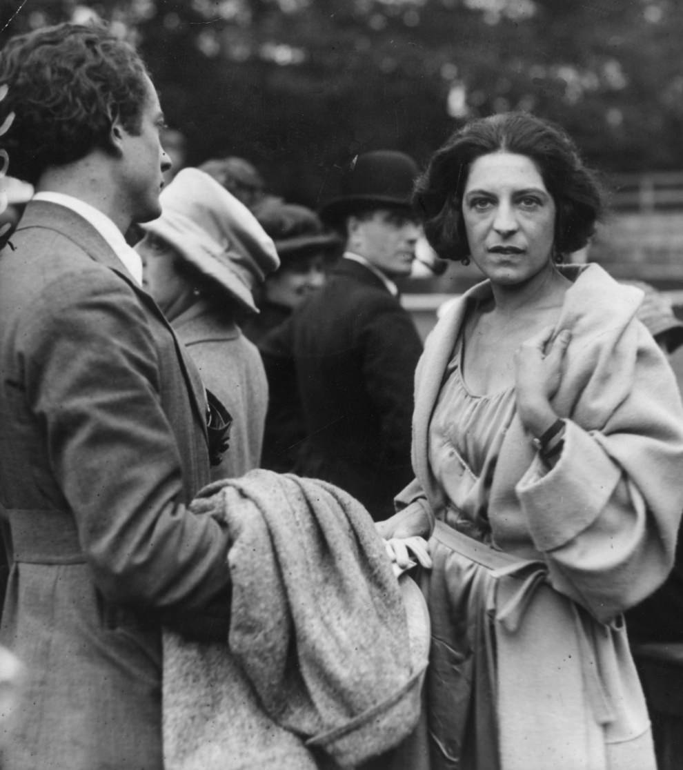 Six-time women’s singles and doubles champion Suzanne Lenglen at Wimbledon, 1920.