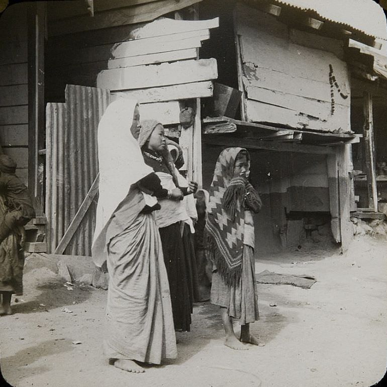 Woman Carrying Baby, India, probably near Kurseong, West Bengal, 1890s.