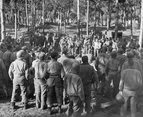 A rest camp near the front line at Anzio, 1944.